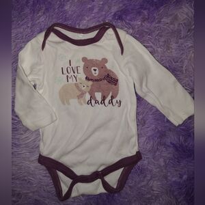 Chick Pea White and Purple Bear Bodysuit